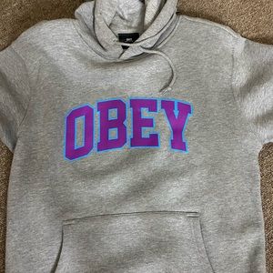 Grey “Obey” hoodie